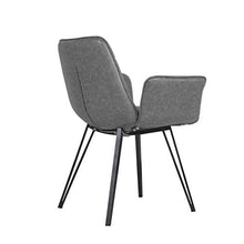 Load image into Gallery viewer, Porthos Home Valo Dining Chairs Set of 2 with Tufted PU Leather Upholstery, Ergonomic Armrests and Elegant Metal Legs