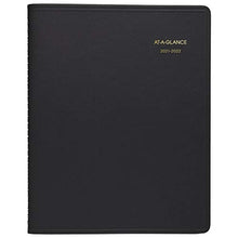 Load image into Gallery viewer, Academic Planner 2021-2022, AT-A-GLANCE Weekly Appointment Book & Planner, 7" x 8-3/4", Medium, for School, Teacher, Student, Black (7095805)