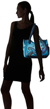 Load image into Gallery viewer, Anna by Anuschka womens Anna Anuschka, Handpainted Medium Bag, Denim Paisley Floral Shoulder Bag Genuine Leather, Denim Paisley Floral, One Size US