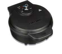 Load image into Gallery viewer, Chefman Anti-Overflow Belgian Waffle Maker w/ Shade Selector, Temperature Control, Mess Free Moat, Round Iron w/ Nonstick Plates & Cool Touch Handle, Measuring Cup Included, Black