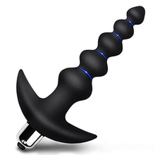 Load image into Gallery viewer, Vibrating Anal Beads Butt Plug - Flexible Silicone 16 Vibration Modes Graduated Design Anal Sex Toy Waterproof Bullet Vibrator for Men, Women and Couples