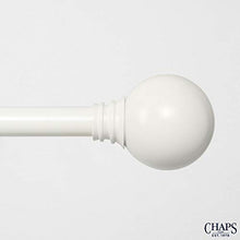 Load image into Gallery viewer, Chaps Ball ¾” Diameter Window Curtain Rod and Finial Set, 35"-66", Off White