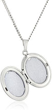 Load image into Gallery viewer, Amazon Collection Sterling Silver Polished Oval Locket Necklace, 16"
