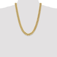 Load image into Gallery viewer, 14k Yellow Gold 11mm Miami Cuban Chain Necklace 24 Inch Pendant Charm Curb Fine Jewelry For Women Gifts For Her