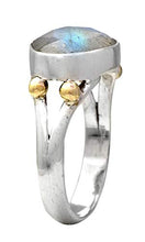 Load image into Gallery viewer, YoTreasure Labradorite Solid 925 Sterling Silver Brass Ring