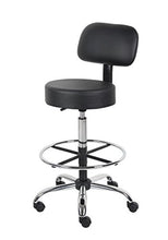 Load image into Gallery viewer, Boss Office Products B16245-BK Be Well Medical Spa Drafting Stool with Back, Black