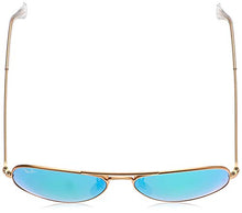 Load image into Gallery viewer, Ray-Ban RB3025 Classic Polarized Aviator Sunglasses, Matte Gold/Green on Green Mirror, 55 mm