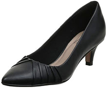 Load image into Gallery viewer, Clarks womens Linvale Crown Pump, Black Leather, 7.5 US