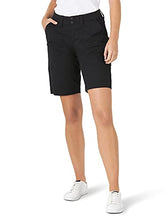 Load image into Gallery viewer, Lee Women's Missy Relaxed Fit Avey Knit Waist Cargo Bermuda Short, Black, 4