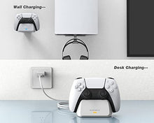 Load image into Gallery viewer, ElecGear Solo Charging Dock for PS5 Controller, Wall Mount and Desktop Dual Purposes USB Charger Stand Docking Station for Single Playstation 5 DualSense Wireless Controller