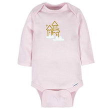 Load image into Gallery viewer, Gerber Baby Girls' 6-Pack Long-Sleeve Onesies Bodysuits, Castle, Newborn