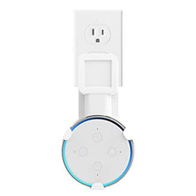 Load image into Gallery viewer, Outlet Wall Mount Stand for Smart Home Speakers Voice Assistants Dot 3rd Gen Hanger Holder Case Bracket Space Saving Perfect Accessories Without Messy Wires or Screws (AMM002-W), White by WALI
