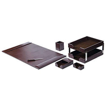Load image into Gallery viewer, Dacasso Bonded Leather Desk Set, 8pcs, Brown