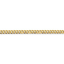 Load image into Gallery viewer, 14k Yellow Gold 3.7mm Solid Flat Cuban Bracelet Chain 8 Inch Curb Miami Fine Jewelry For Women Gifts For Her