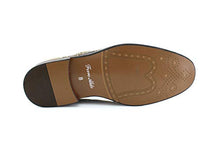 Load image into Gallery viewer, Ferro Aldo Phillip MFA19312 Mens Classic Brogue Wingtip Perforated Oxford Derby Dress Shoes (5.5, Brown Plaid, 5.5)