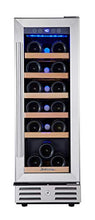 Load image into Gallery viewer, Kalamera Mini Fridge 18 Bottle - 12 inch Wine Cooler Refrigerator, Built-in or Freestanding, with Stainless Steel & Double-Layer Tempered Glass Door, and Temperature Memory Function Wine Fridge