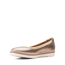 Load image into Gallery viewer, Clarks womens Serena Kellyn Loafer Flat, Metallic Leather, 8 Wide US