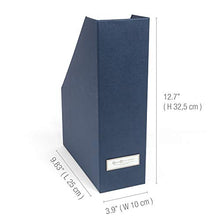 Load image into Gallery viewer, Bigso Viktoria Magazine Thin Label Frame Organizer, Blue