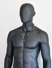 Load image into Gallery viewer, Beaded Necklace for Men Natural Stone Handmade Jewelry for Man Indian Agate Labradorite Hematite 26 inches long
