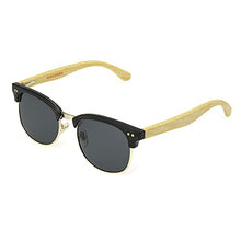 Load image into Gallery viewer, Dockers Men's Tatum Sunglasses Club, Black and Bamboo, 52mm