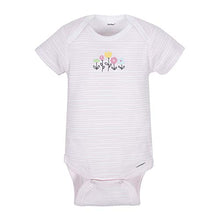 Load image into Gallery viewer, Onesies Brand Girls' Standard 8-Pack Short Sleeve Printed Bodysuits, Cuddly Cats & Flowers, 6-9 Months