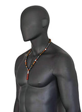 Load image into Gallery viewer, Crystal Healing Natural Stone Long Beaded Necklace for Men Red Jasper Tiger Eye Labradorite Hematite