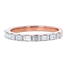 Load image into Gallery viewer, Olivia Paris 14K Gold 1/3 Carat (ctw) Baguette Diamond (SI2, H-I) Semi-Eternity Band (Rose, White, or Yellow)