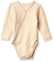 Load image into Gallery viewer, L'ovedbaby Unisex Baby 100% Organic Kimono Bodysuit (Oatmeal, 3-6m)