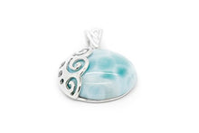 Load image into Gallery viewer, AZIEL Larimar Gemstones with 925 Sterling Silver Pendant Hand Made for Women