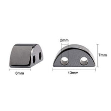 Load image into Gallery viewer, NBEADS 100 PCS Black Color Natural Gemstone Hematite Beads, Non-Magnetic Synthetic Half Round Loose Beads Charms Beads for DIY Jewelry Making