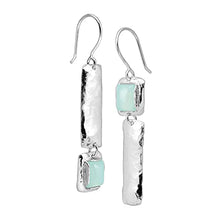 Load image into Gallery viewer, Silpada 'I'll Never Pas-Tell' Natural Chalcedony Hinged Drop Earrings in Sterling Silver