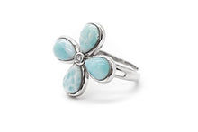Load image into Gallery viewer, Natural Larimar 925 Sterling Silver Oval Larimar Gemstone Size Adj