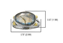 Load image into Gallery viewer, YoTreasure Labradorite Solid 925 Sterling Silver Brass Ring