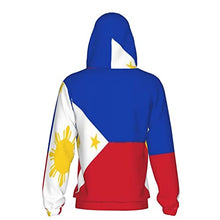 Load image into Gallery viewer, Philippines Flag Print Hoodies Kids 3D Print Sweatshirts Long Sleeve Pullover Hoodies with Pocket for Teen Boys and Girls Black