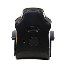 Load image into Gallery viewer, X Rocker 24K 2.1 BT Floor Rocker Gaming Chair, 36.2" x 20.8" x 31.5", Black/Gold