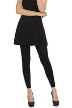 Load image into Gallery viewer, WiliW Women's Black Footed Tights Opaque Control Top Hold & Stretch 1 Pairs M