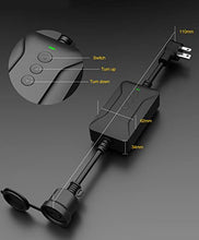 Load image into Gallery viewer, Outdoor Smart Dimmer Plug, WiFi Outlet Works with Alexa Google Assistant, Timer Schedule, Remote Control Outlet Work with Dimmable String Lights, IP64 Weatherproof, No Hub Required, Max Power 300W