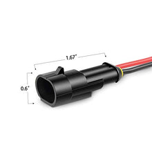 Load image into Gallery viewer, Nilight - 50020R 2Pin Way 16AWG Waterproof Wire 1.5mm Series Terminal Connector-10 Pack,2 Years Warranty