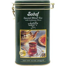 Load image into Gallery viewer, Sadaf Cardamom Tea Loose Leaf Tin 16 oz - Special Blend Cardamom Ceylon Black Tea - Product harvested in Sri Lanka