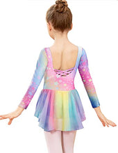 Load image into Gallery viewer, Boyoo Girl's Ballet Dance Dress Long Sleeve Leotard With Skirt Gymnastics Ballerina Tutu for 3-11 Years