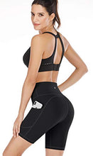 Load image into Gallery viewer, IUGA Workout Shorts for Women with Pockets High Waisted Biker Shorts for Women Yoga Shorts Running Shorts Black