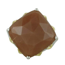 Load image into Gallery viewer, Carillon Certified Chocolate Moonstone Natural Gemstone Cushion Shape Engagement Ring 10K White Gold Jewelry For Women for Men