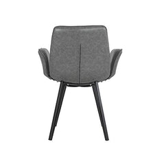 Load image into Gallery viewer, Porthos Home Valo Dining Chairs Set of 2 with Tufted PU Leather Upholstery, Ergonomic Armrests and Elegant Metal Legs