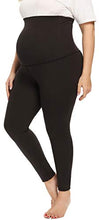 Load image into Gallery viewer, TOUCH LOOM Maternity Pants Maternity Over Belly High Waist Full Length Leggings Pants for Women Maternity Clothes Pregnant,Large,Black/Black