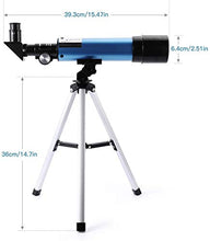 Load image into Gallery viewer, First Telescope for Kids & Beginners, Portable Refractor Telescope 90x Magnification with Tabletop Tripod and Two Eyepieces - Best Gift for Kids to Explore Moon Space, View Wildlife, Watch Night-Sky