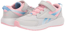 Load image into Gallery viewer, Reebok Girls Road Supreme 3.0 Running Shoe, Pure Grey/Pink Glow/Essential Blue, 13.5 Little Kid