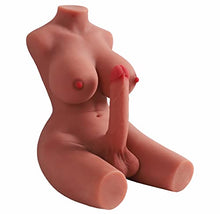 Load image into Gallery viewer, Sex Doll Shemale Torso with Realistic Dildo Breasts and Anal Sex, Transsexual Sex Doll Adult Love Doll for Men Women Couple Unisex Wheat