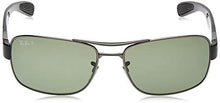 Load image into Gallery viewer, Ray-Ban Men's RB3522 Metal Sunglasses, Gunmetal/Polarized Green, 64 mm