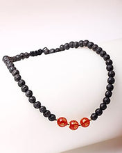 Load image into Gallery viewer, Lightock Lava Rock Anklets for Women Ankle Bracelets for Women Bracelet Essential Oil Diffuser Energy Healing Crystal/Red Agate