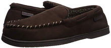 Load image into Gallery viewer, Dearfoams Men's Microsuede Moccasin with Whipstitch Slipper, Coffee, Medium